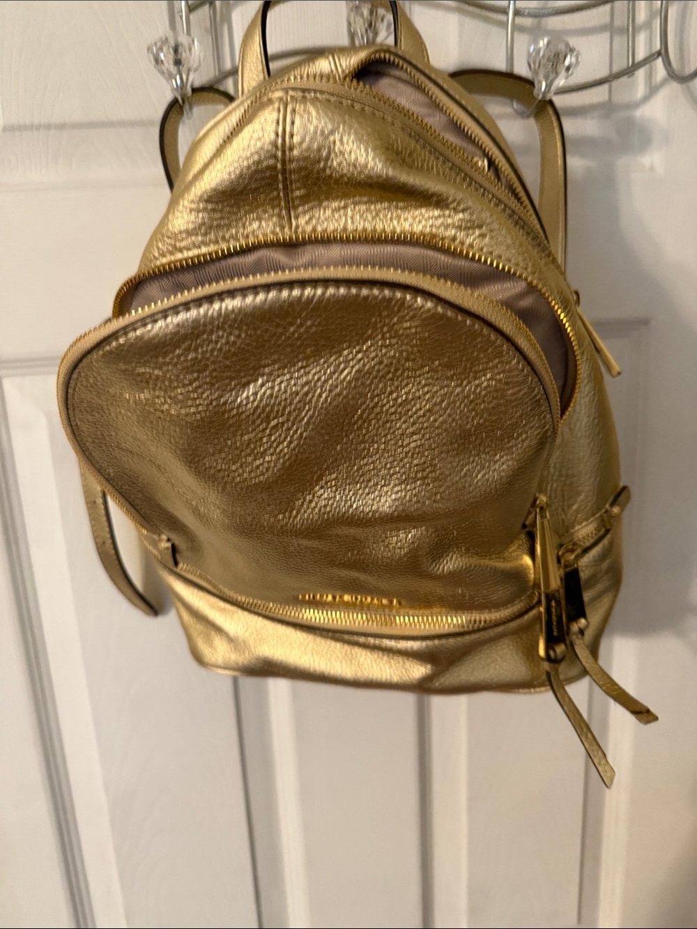 Michael Kors Metallic Gold Mini Backpack